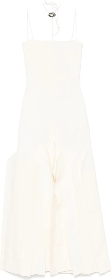 A.W.A.K.E. Mode Lip Choker midi dress