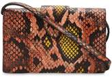 Thumbnail for your product : Rochas Snake Printed Leather Shoulder Bag