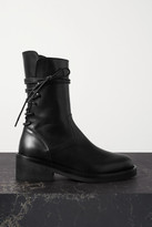 black tie up boots