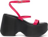 Thumbnail for your product : Vic Matié Chunky Leather Wedge Sandals