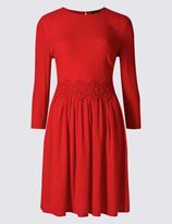 Thumbnail for your product : Marks and Spencer Crochet Smock 3/4 Sleeve Swing Dress