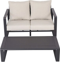 George Oliver Sofa + Rectangular Coffee Table Cushions