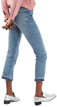 Topshop Women's Split Hem Straight Leg Jeans