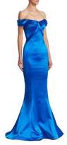 Thumbnail for your product : Zac Posen Off-The-Shoulder Satin Gown