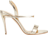 Thumbnail for your product : Jennifer Chamandi Tomaso Metallic Leather Slingback High-Heel Sandals