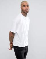 Thumbnail for your product : ASOS Super Oversized T-Shirt With Angled Cut And Sew Panels In White