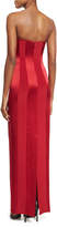 Thumbnail for your product : Diane von Furstenberg Tonal Satin-Stripe Strapless Tailored Gown, Red
