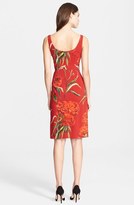 Thumbnail for your product : Dolce & Gabbana Carnation Print Cady Sheath Dress
