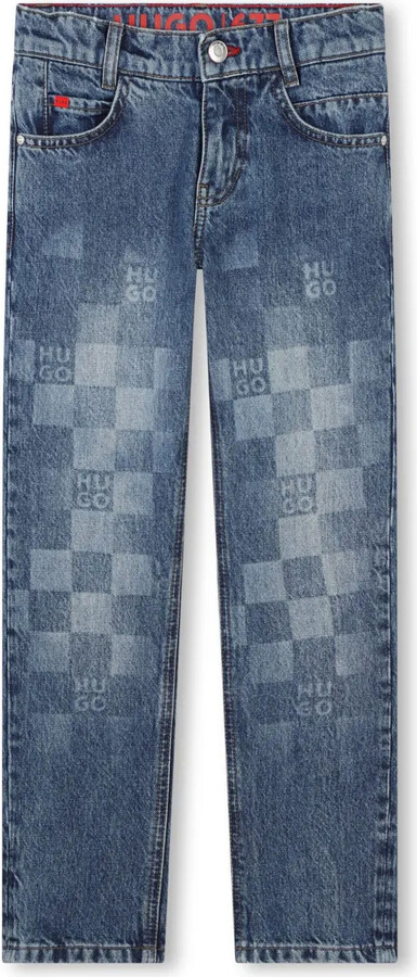 HUGO KIDS Monogram-Print Jeans