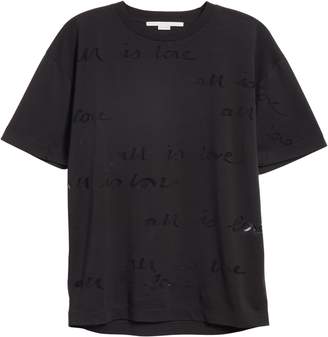 Stella McCartney All Is Love See Through Graphic Tee