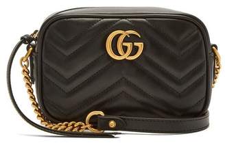 Gucci Gg Marmont Mini Quilted Leather Cross Body Bag - Womens - Black