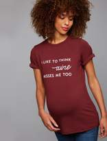Thumbnail for your product : A Pea in the Pod Wine Misses Me Cuff Sleeve Maternity Tee