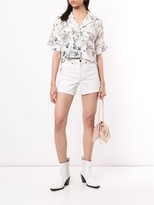 Thumbnail for your product : Frame Silk Floral Cropped Blouse