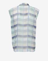 Thumbnail for your product : Equipment Exclusive Diem Checkered Print Sleeveless Blouse