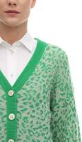 Thumbnail for your product : Baum und Pferdgarten Celine Leopard Print Wool Knit Cardigan