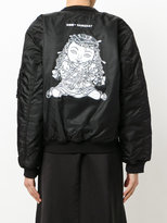 Thumbnail for your product : Yang Li printed back bomber jacket