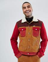 Thumbnail for your product : Wrangler Peter Max Western Sherpa Jacket Colourblock Cord