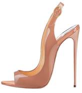 Thumbnail for your product : Eldof Women's Patent Leather Pumps,Peep Toe Heels,Slingback Sandals,Evening Shoes,Cute Stilettos US13