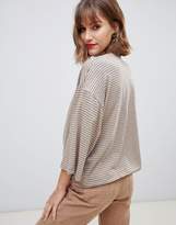 Thumbnail for your product : BEIGE Stradivarius STR striped high neck top in