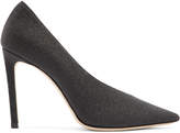 Thumbnail for your product : Jimmy Choo Black Glitter Sophia 100 Heels