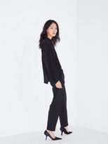 Thumbnail for your product : Raey Gathered Balloon-sleeved Silk Crepe De Chine Top - Black
