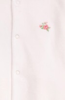 Thumbnail for your product : Kissy Kissy Garden Roses Embroidered Velour Footie