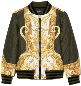Versace Children Baroque-Print Quilted Bomber Jacket - ShopStyle Boys'  Outerwear