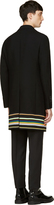 Thumbnail for your product : Raf Simons Sterling Ruby Black Wool Stripe Coat