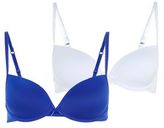 Thumbnail for your product : New Look Teens 2 Pack Blue and White Under Wired Bras