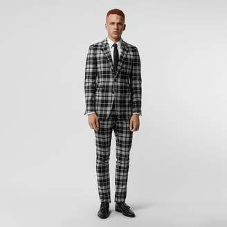 Burberry Classic Fit Tartan Wool Cashmere Tailored Jacket