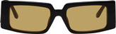 Thumbnail for your product : Linda Farrow Black Magda Butrym Edition Rectangular Sunglasses
