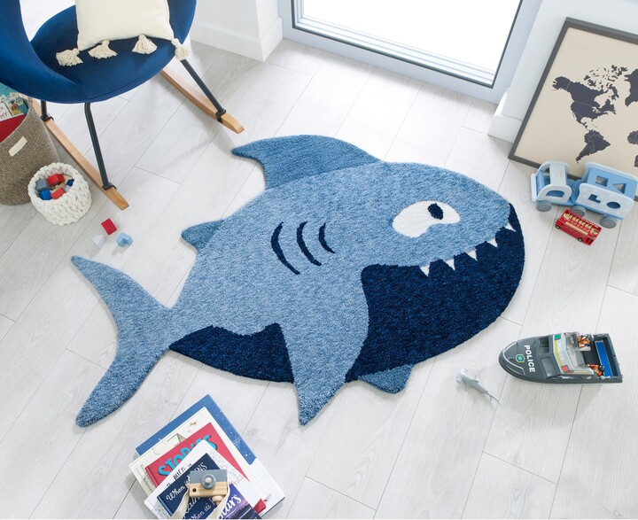 Dunelm Shark Rug Blue/White ShopStyle