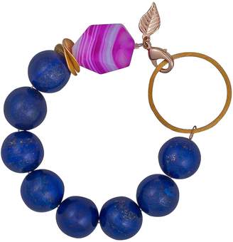 Lapis Magpie Rose Lazuli & Rose Quartz Vermeil Bracelet