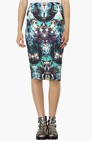 Thumbnail for your product : Topshop Moth Print Tube Skirt