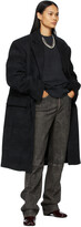 Thumbnail for your product : we11done Black Brushed Wool Coat