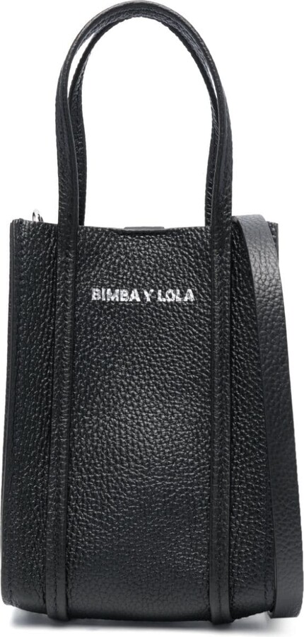 Bimba Y Lola Medium Chimo-plaque Tote Bag - Black