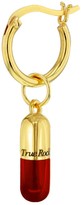 Thumbnail for your product : 18Kt Gold-Plated Mini Pill Charm On Gold Hoop
