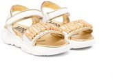 Thumbnail for your product : MOSCHINO BAMBINO Logo Plaque Sandals