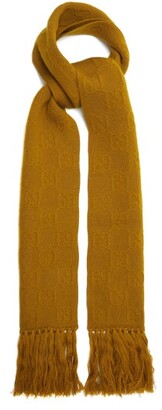 Gucci Logo-jacquard Wool-blend Scarf - Light Brown