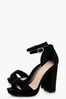 Thumbnail for your product : boohoo Wide Fit Platform Block Heels