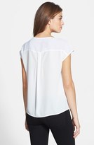 Thumbnail for your product : Adrianna Papell Pintuck Detail Short Sleeve Blouse