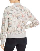 Thumbnail for your product : Three Dots Floral Print Knit Bomber Jacket