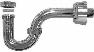 Jones Stephens Corp. JONES STEPHENS P36102 P-Trap,Chrome Plated,PVC,1-1/4'