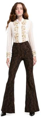 Alice + Olivia Kayleigh Shimmer Bell Pant