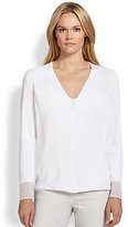 Thumbnail for your product : Lafayette 148 New York Burnout-Trim Cardigan