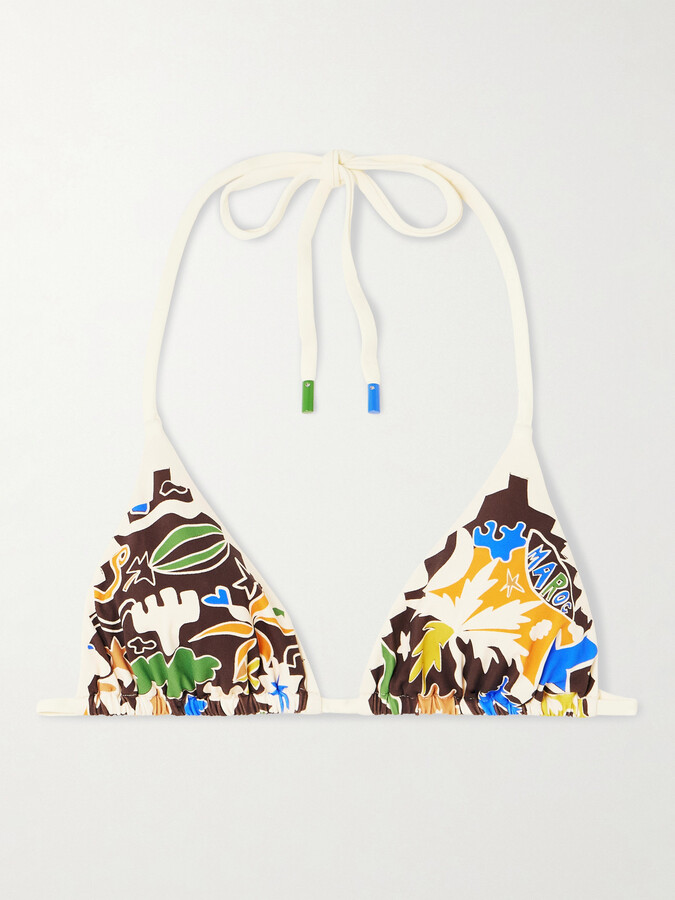 ALÉMAIS ALÉMAIS - Maroc Printed Triangle Bikini Top - Multi