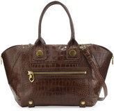 Thumbnail for your product : Oryany Megan Medium Crocodile-Embossed Satchel Bag