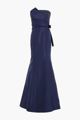 Carolina Herrera Strapless embellished silk-faille gown