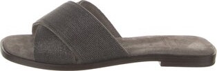 Brunello Cucinelli Monili Suede Slides