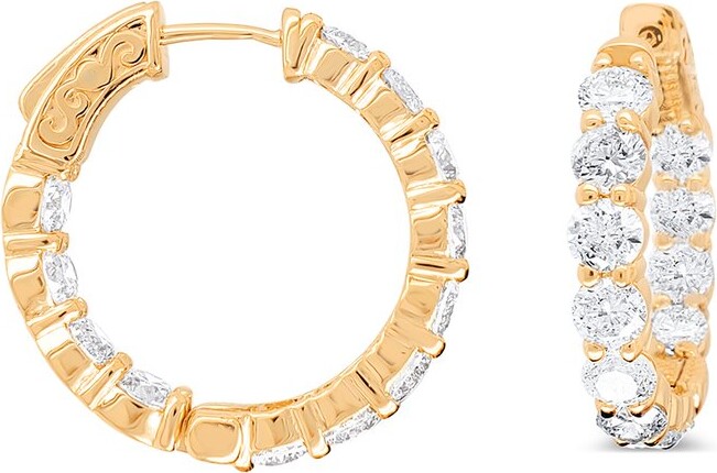Diana M Fine Jewelry 14K 1.50 Ct. Tw. Diamond Hoops